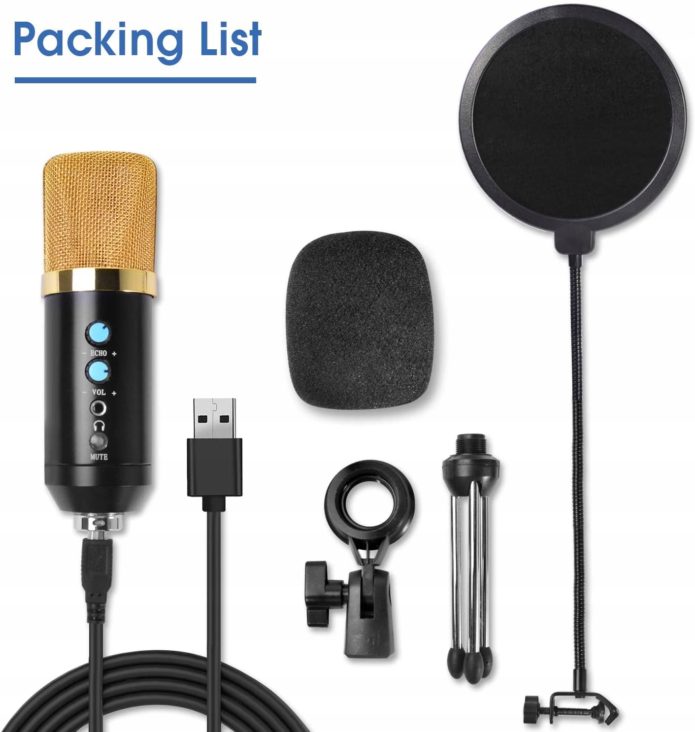 Mikrofon USB Beedove, mikrofon do komputera PC Marka inna