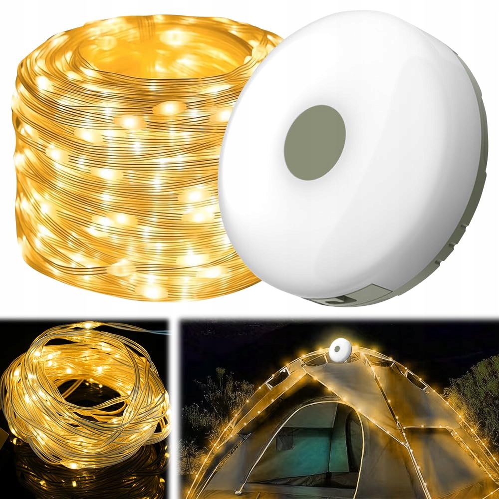 Lampa Kempingowa Z 10M Paskiem Led Wodoodporna Usb Odporny Na Pęknięcia