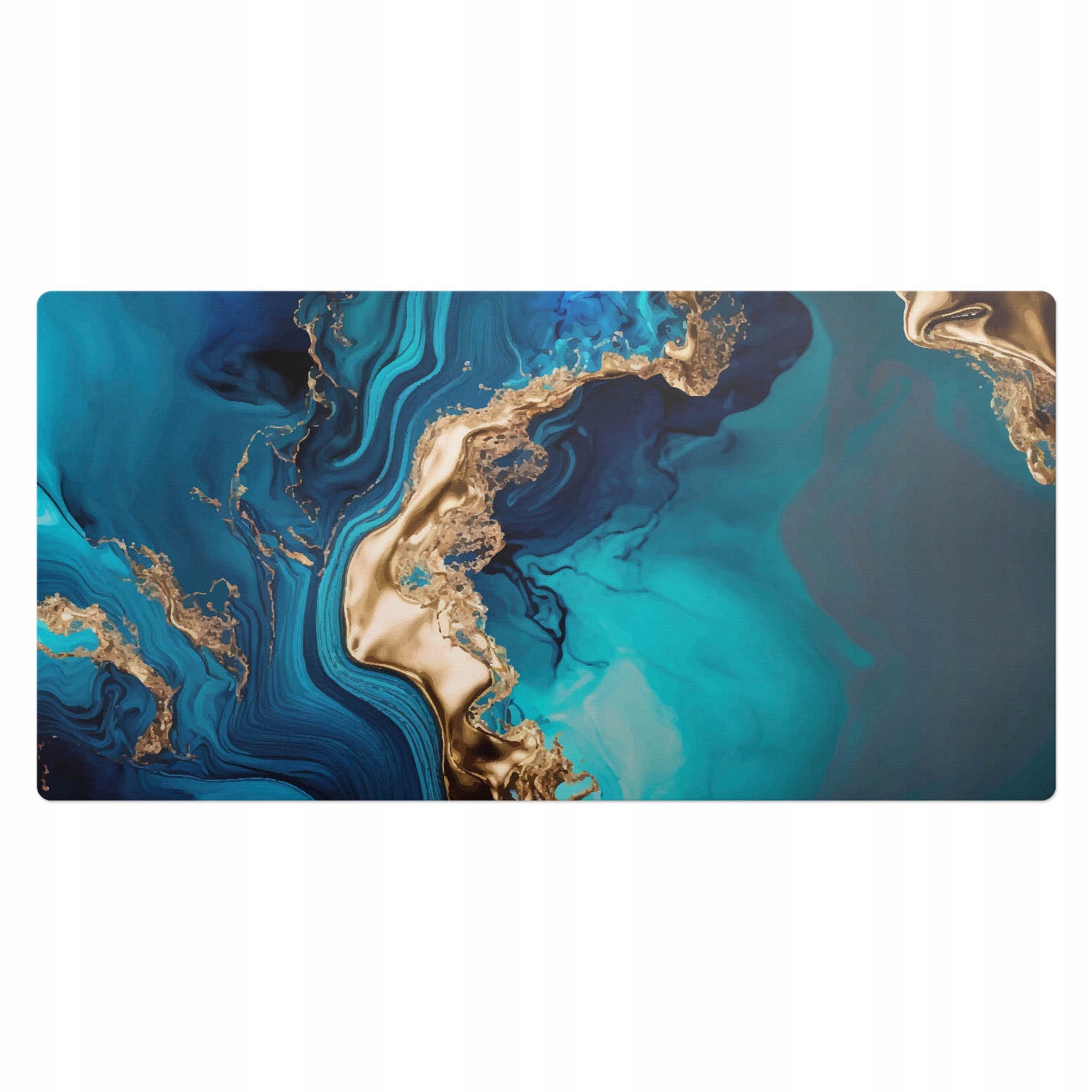 Protiskluzová ochranná podložka na psací stůl Fala v abstraktním stylu 100 x 50 cm