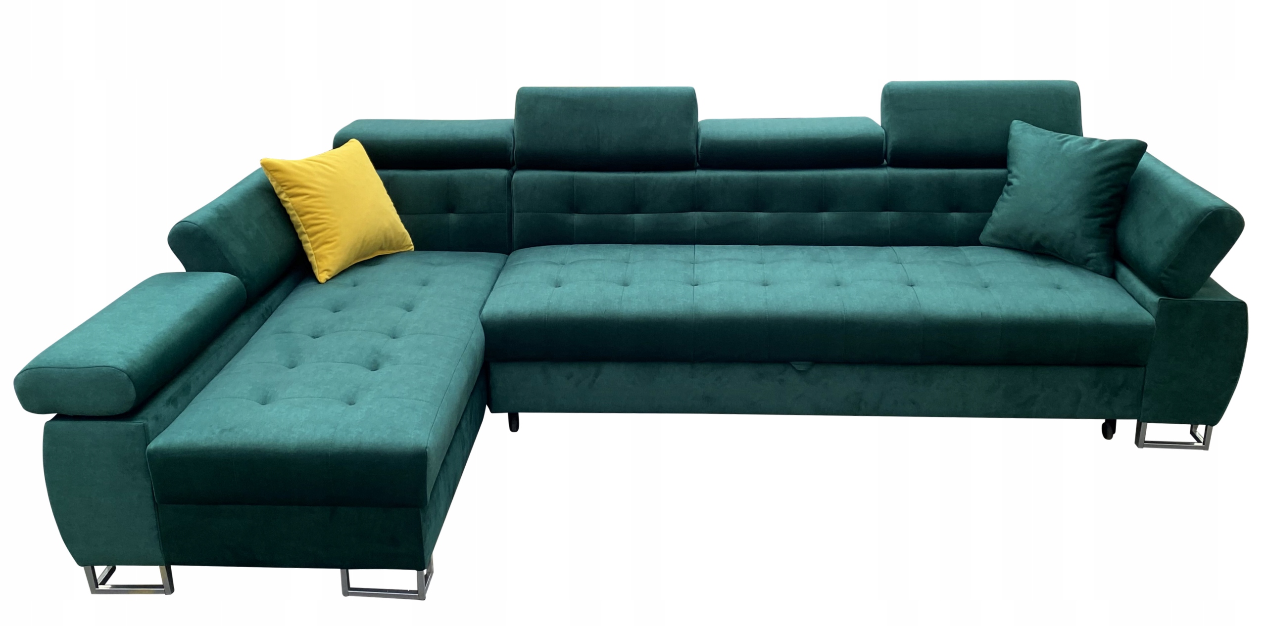 NAROŻNIK ASLAN 3 RUCHOME ZAGŁÓWKI ROZKŁADANY NOGA METAL