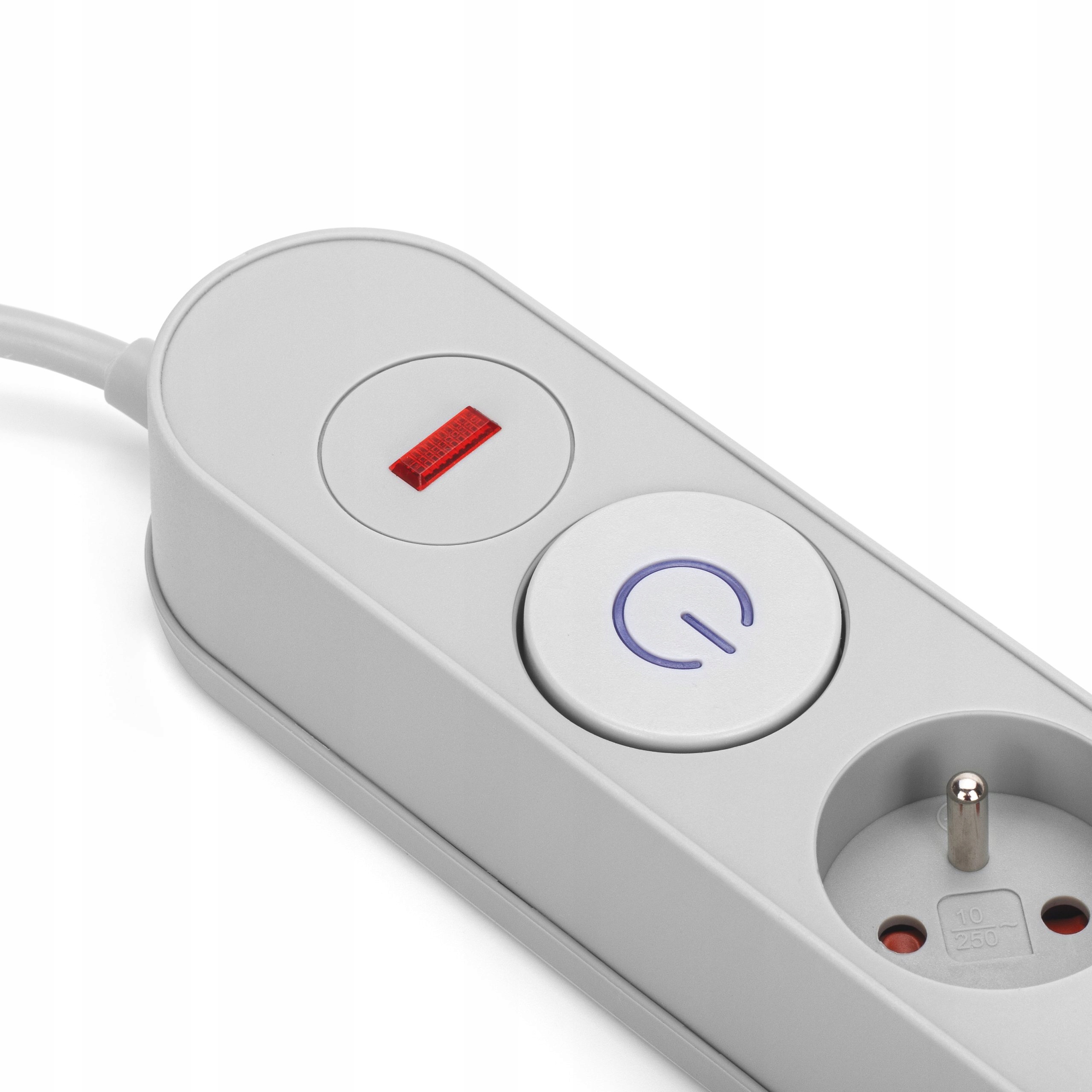 LISTWA ZASILAJĄCA PRZEPIĘCIOWA PRZECIWPRZEPIĘCIOWA 8 GNIAZD 3m SZARA Marka Montis