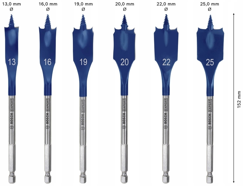 

Wiertło łopatkowe Komplet 6x Selfcut Expert Bosch