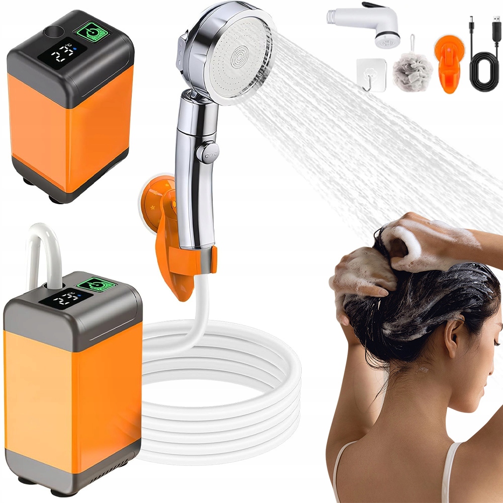 Turistická Kempingová Sprcha S Pumpičkou, Voděodolná, 3 Režimy Výdeje Vody