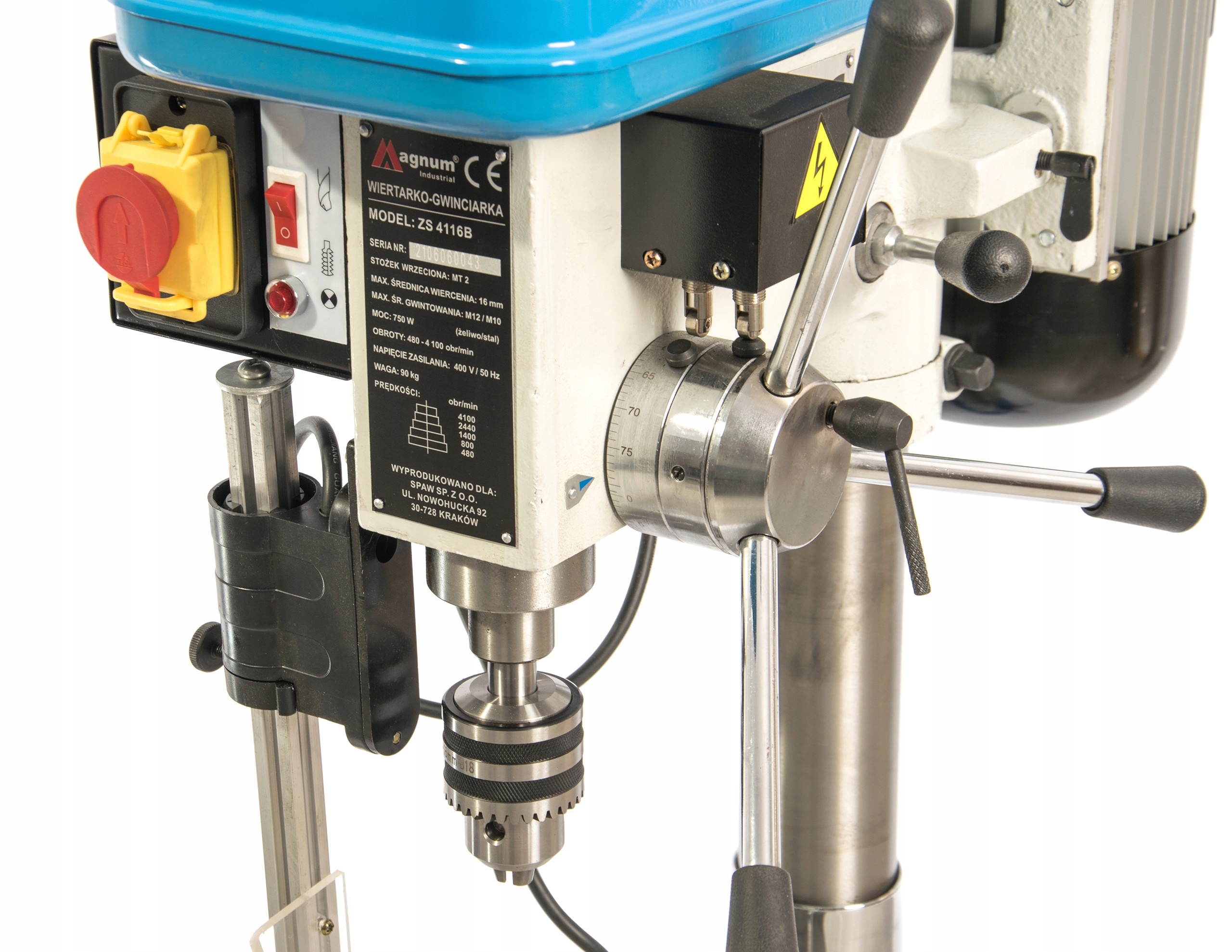 WIERTARKA GWINCIARKA KOLUMNOWA MAGNUM ZS4116B Power 750 W