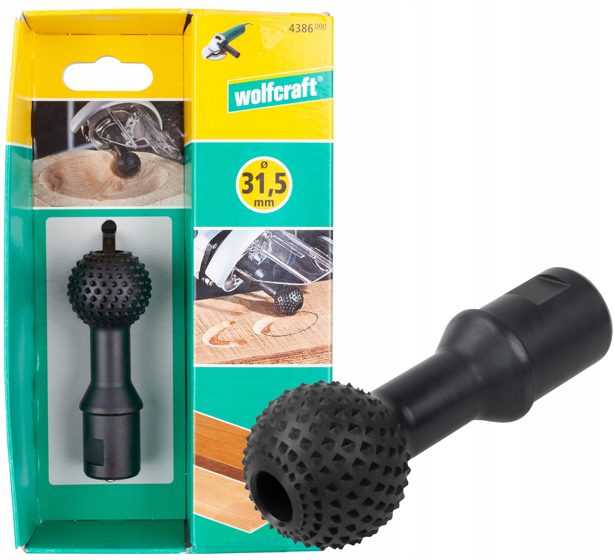 Pilník pilník kulový na dřevo pro úhlovou brusku M14 Wolfcraft