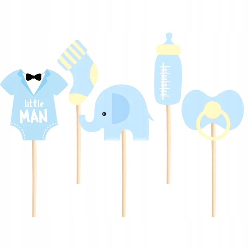 PIKERY NA TORT DO BABECZEK BABY SHOWER ROCZEK 5SZT