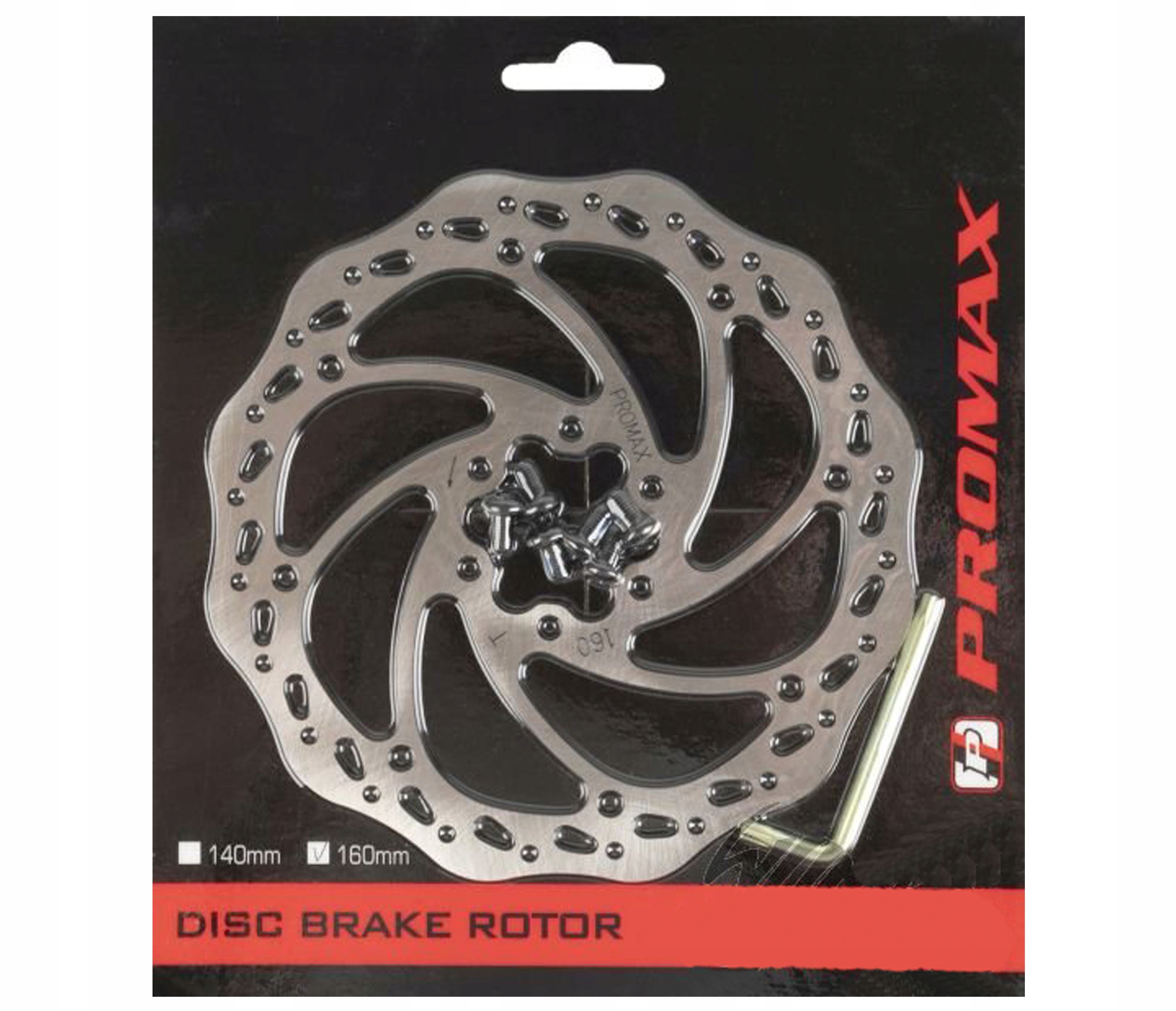 

Rowerowa Tarcza Hamulcowa Promax Srebrna 160mm