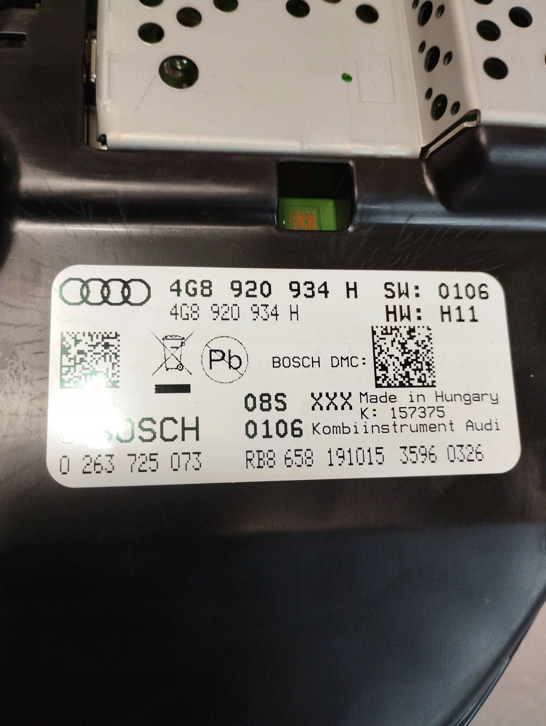 Audi A7 4G 2016 3.0 TDI dials dials 4G8920934H