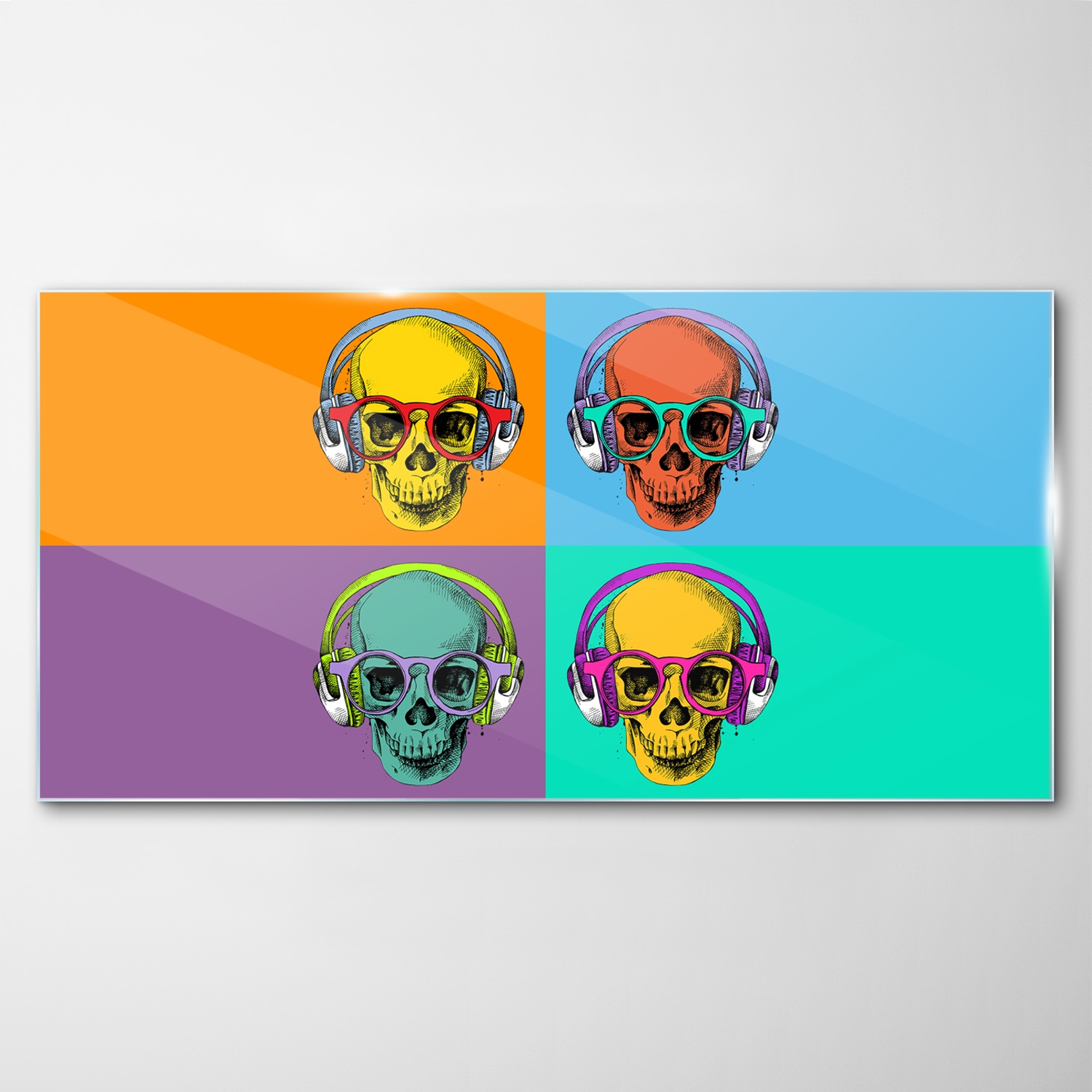 

Obraz na Szkle Dekor Czaszka Art Słuchawki 120x60