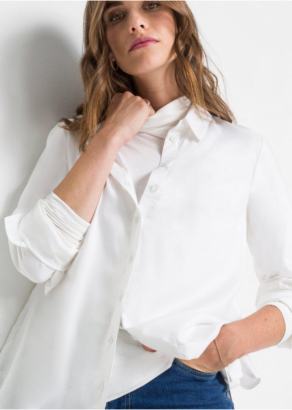 BONPRIX WNL J5D BIAŁA KOSZULA KLASYCZNA _/ 42