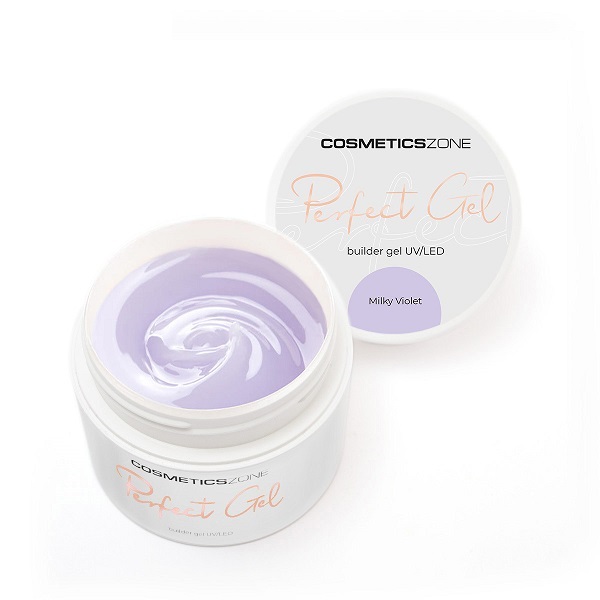 Gel na prodlužování nehtů Uv Led mléčně fialový Milky Violet 50 ml