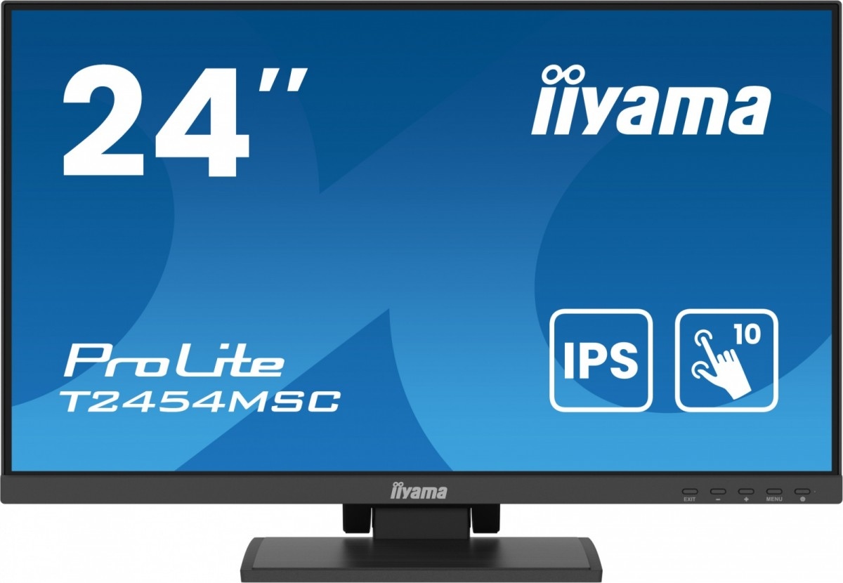 Iiyama Monitor 24 cale T2454MSC-B2AG 10 Pkt. Poj Ips Hdmi Dp Fhd 300cd