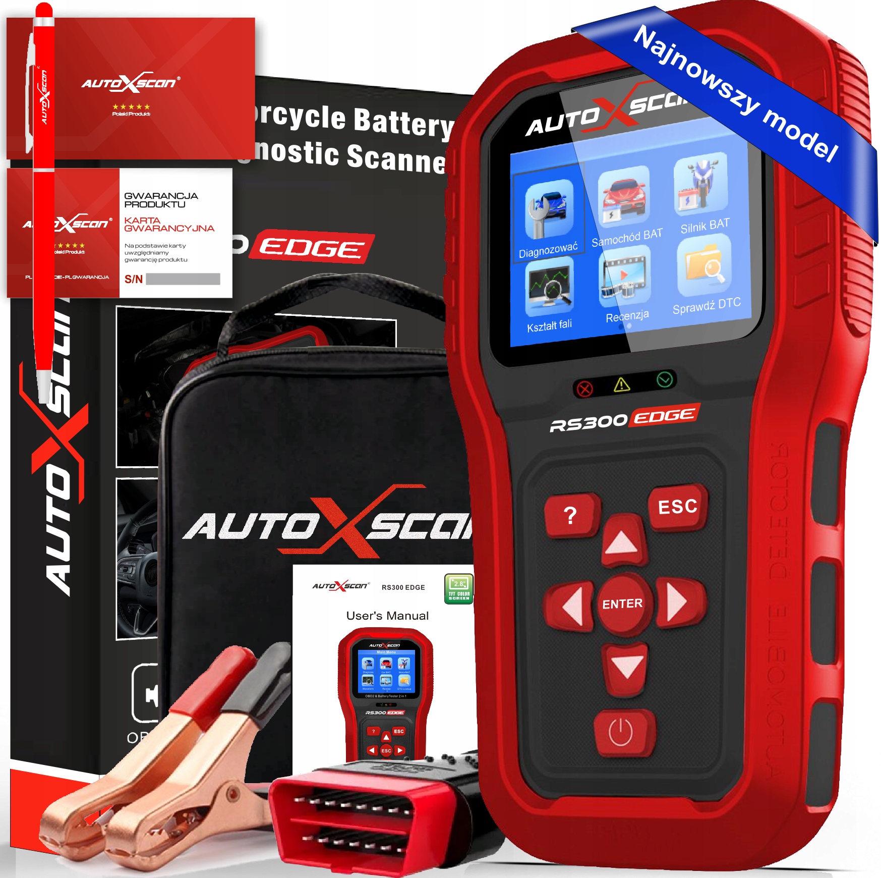 Tester Akumualtorů 6V/16V Diagnostika Obdii 2v1