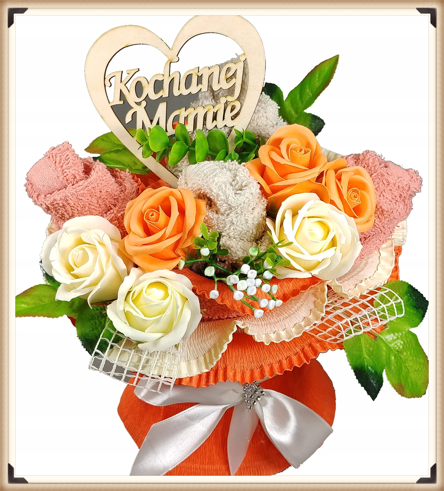 Bukiet z Ręczników dla MAMY pachnące róże mydlane prezent DZIEŃ MATKI Marka inna