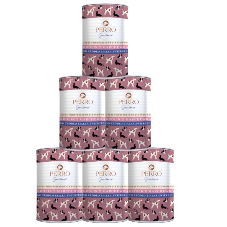 Perro Gourmet Adult Mokra Karma z królikiem i marchewką dla psa 6x400g