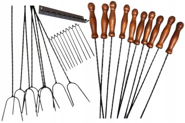 

Kije Do Ogniska Kije 150CM 10SZT +wieszak+podpórki