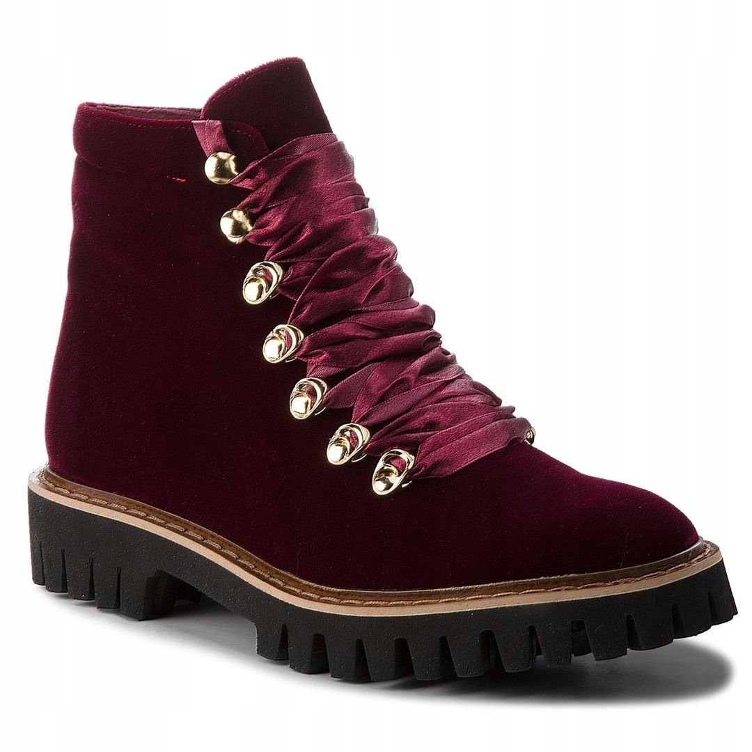 Eva Minge Dámské Boty Kotníkové Boty Bordové 36 3E1G8*
