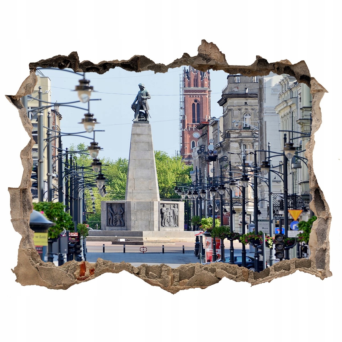 

Fototapeta dziura na ścianę 3d Łódź Polska 120x81