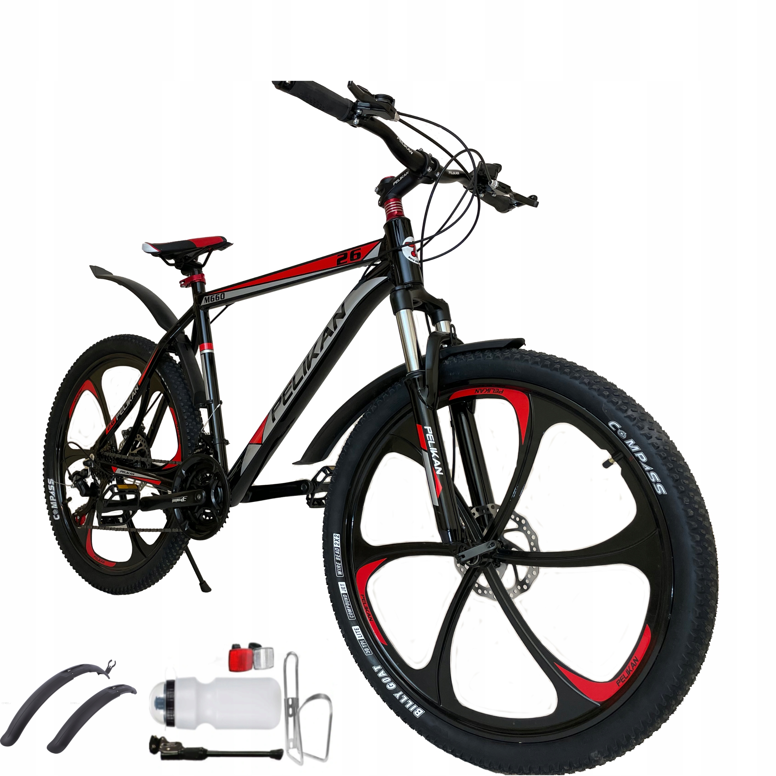 

Rower Górski Mtb Pelikan Shimano Alufelgi Alurama