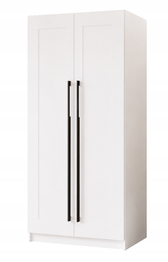 Skříň s rámečkem a úchytkami – bílá – 78 cm