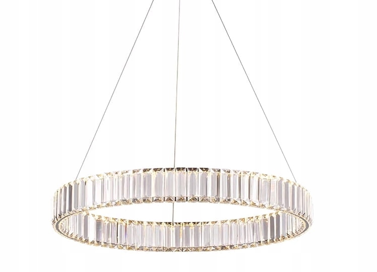 Bohemia Brass 40 Al – Led křišťálový lustr s kroužkem, 40 cm, mosaz