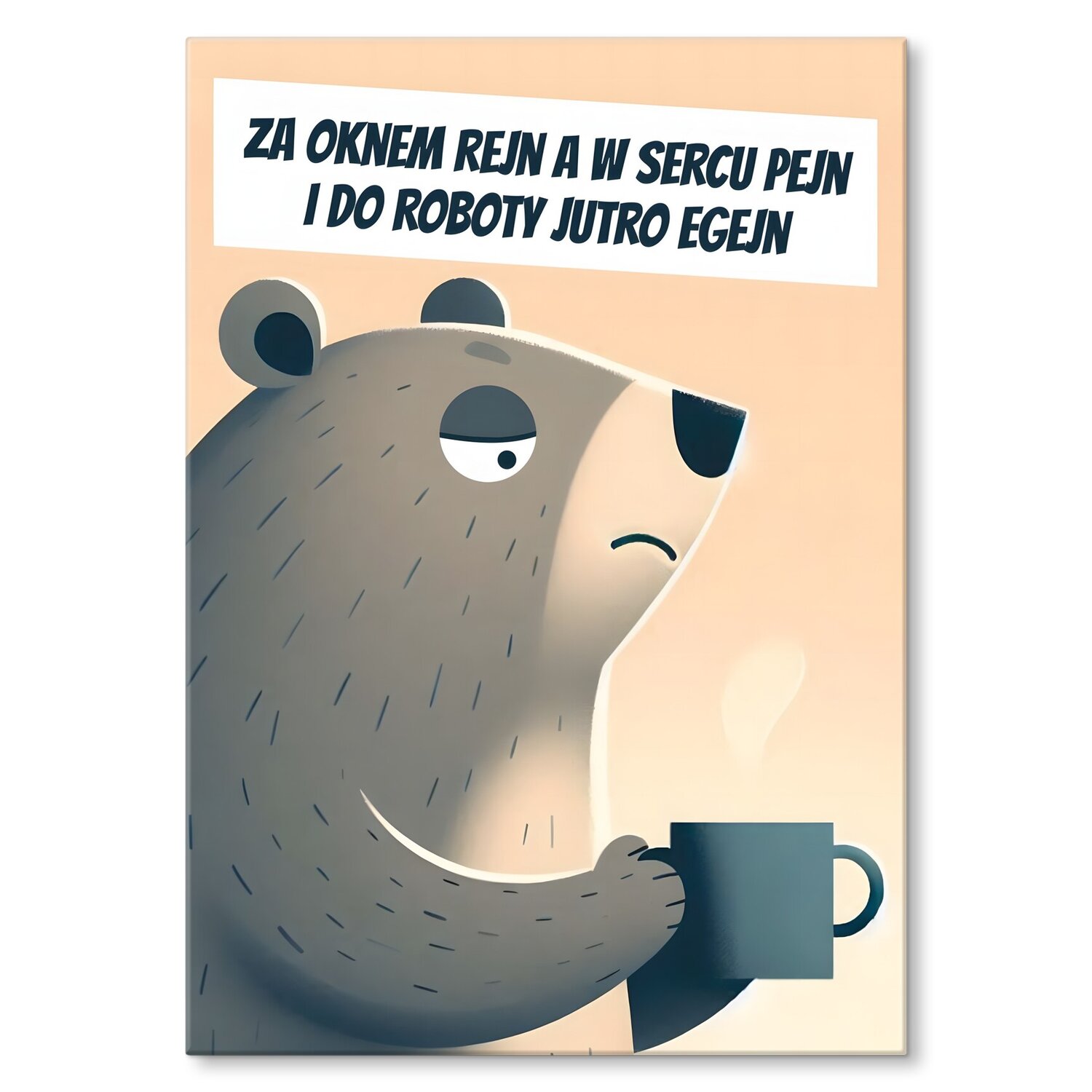 Kovový plakát za oknem rejn Szyld Plech 42 x 59,4 cm Dárek