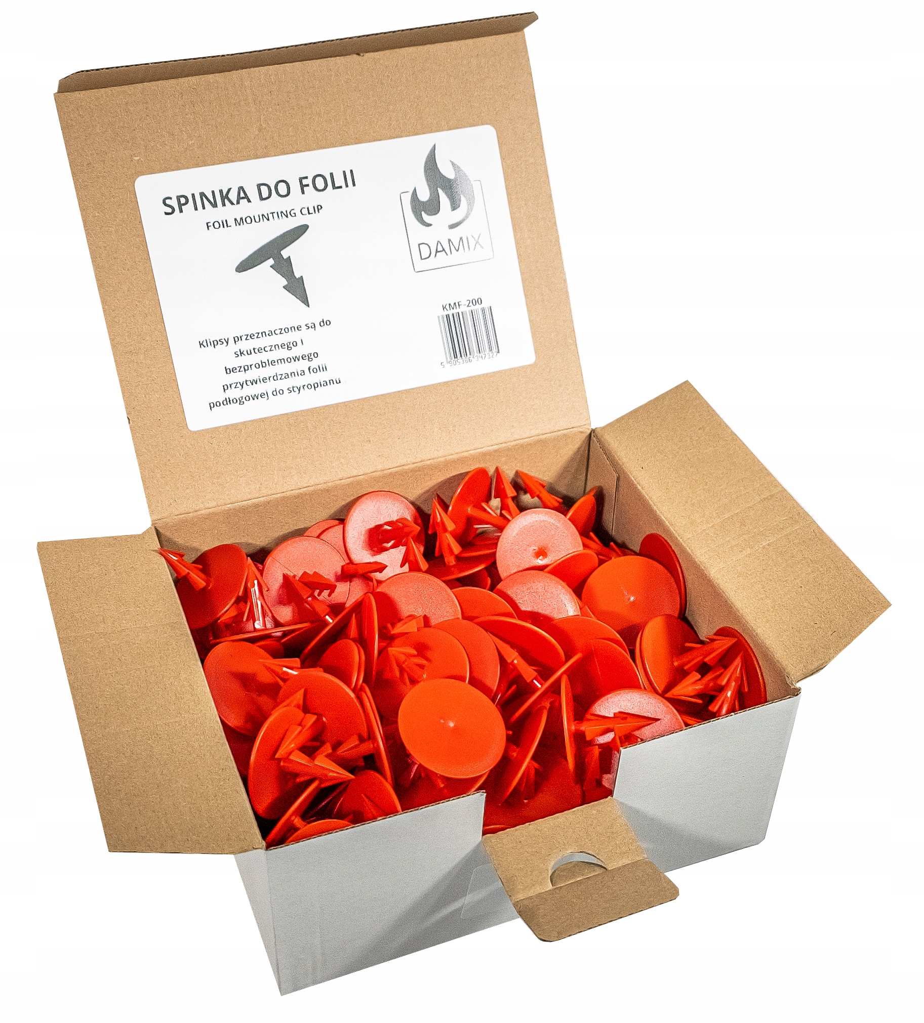 KLIPS SPINKA DO MOCOWANIA FOLII PODŁOGOWEJ SPINKI KLIPSY DO PODŁOGÓWKI 200 Stan opakowania oryginalne