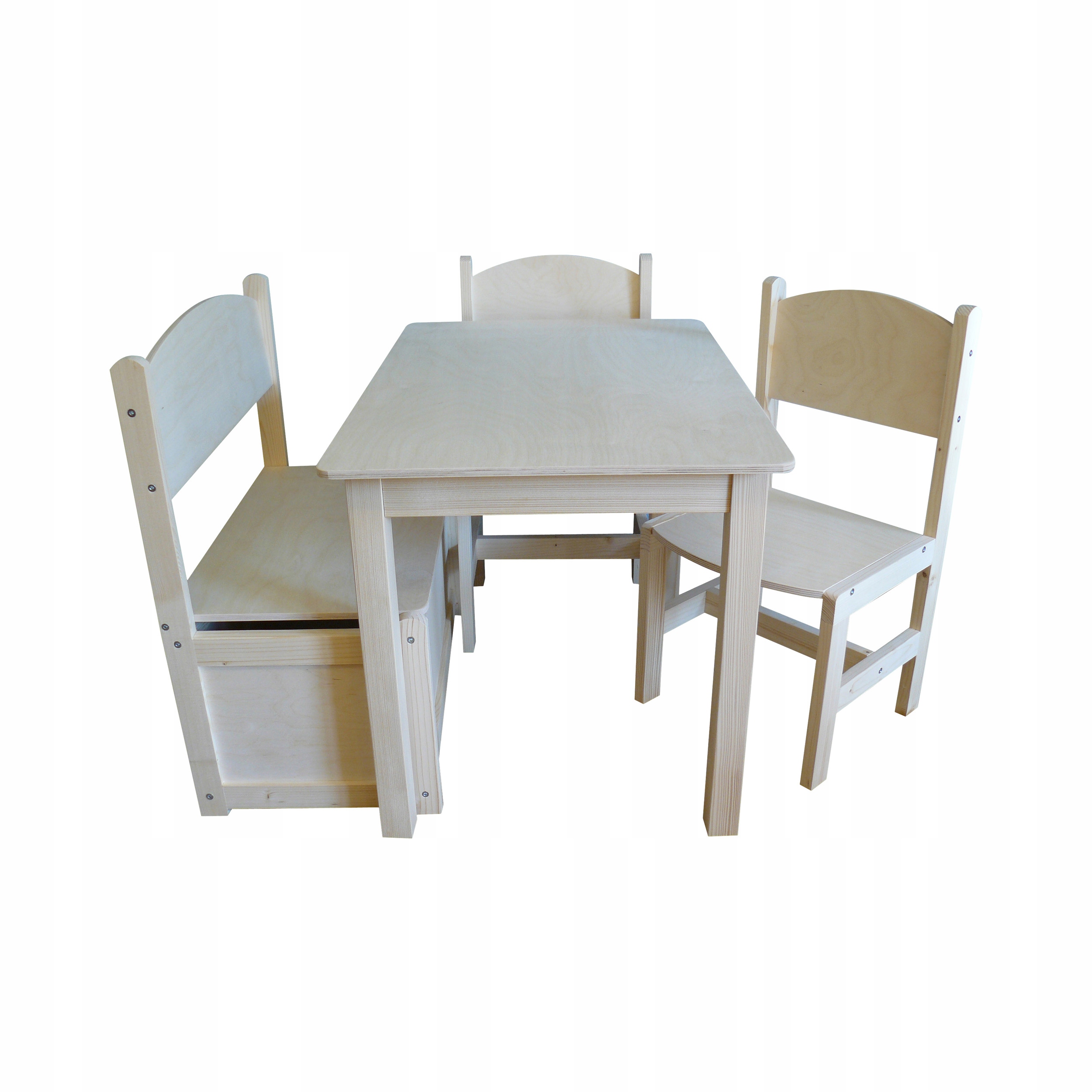 STOLIK I KRZESEŁKA DLA DZIECI 75/50 ŁAWKA ZE SCHOWKIEM JUNIOR ZESTAW POKÓJ