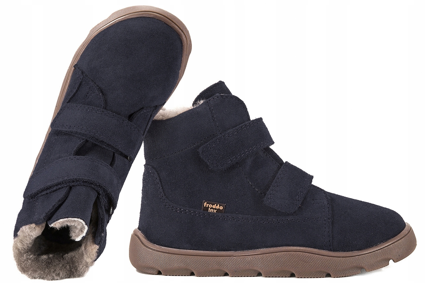 Froddo Trzewiki Zimowe Barefoot Zeru Tex Furry G2110151 Dark Blue 26