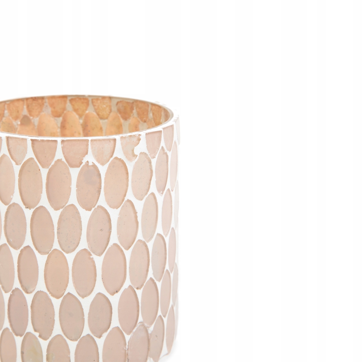 Lampion TESSELI z mozaiką różowy 9x8 cm Marka Homla