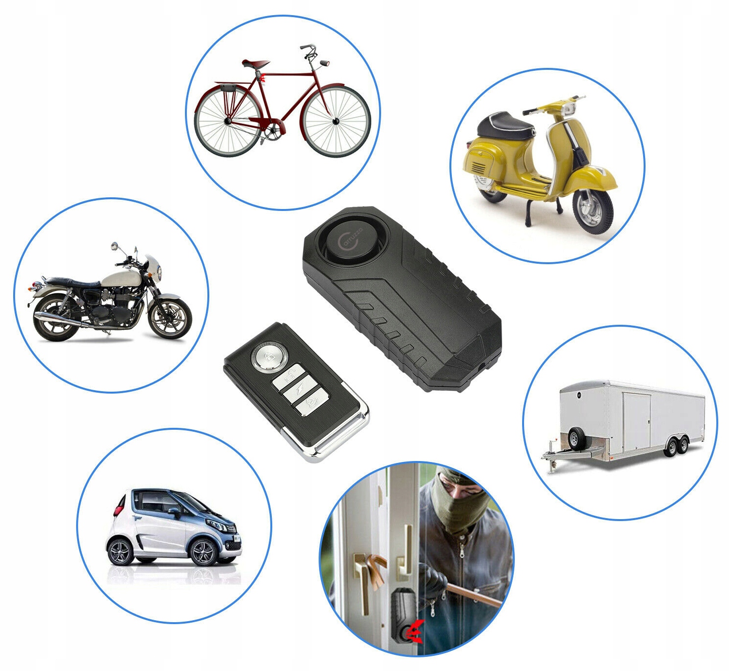 ALARM MOTOCYKLOWY ROWEROWY ZABEZPIECZENIE Blokada PILOT Rodzaj alarm