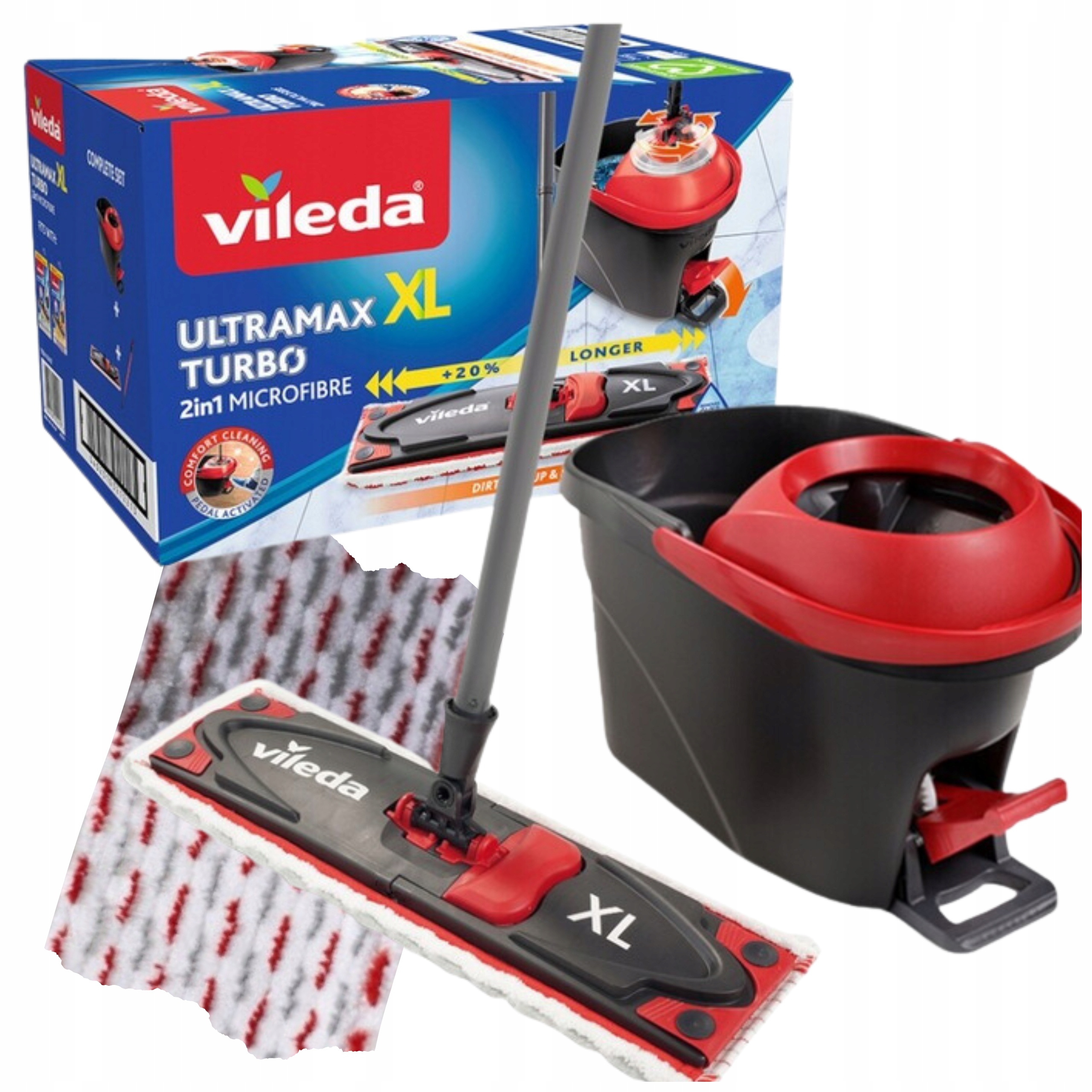 Levně Vileda Rotační mop Plochá sada Ultramat XL Turbo Easy wring odstředivka