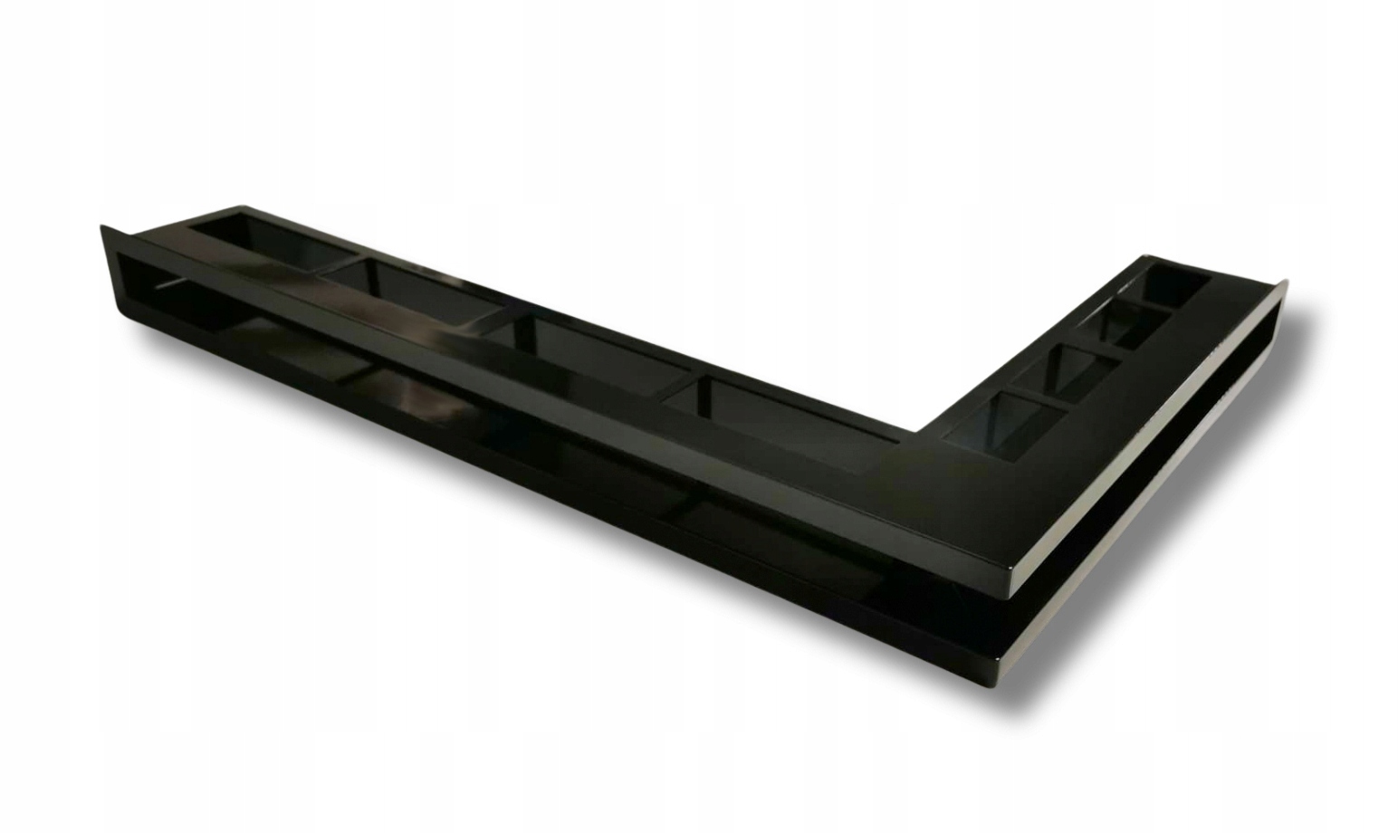 Krbová mriežka 600x400x60 Ľavá Rohová Luft ventilačná čierna