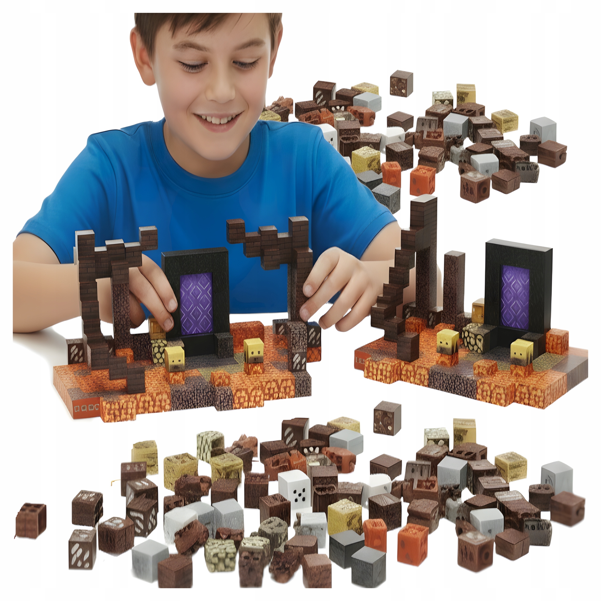 MAGNETINIAI KALADĖLIAI – konstruktoriaus dovana vaikams, 264 detalės, 8 figūrėlės