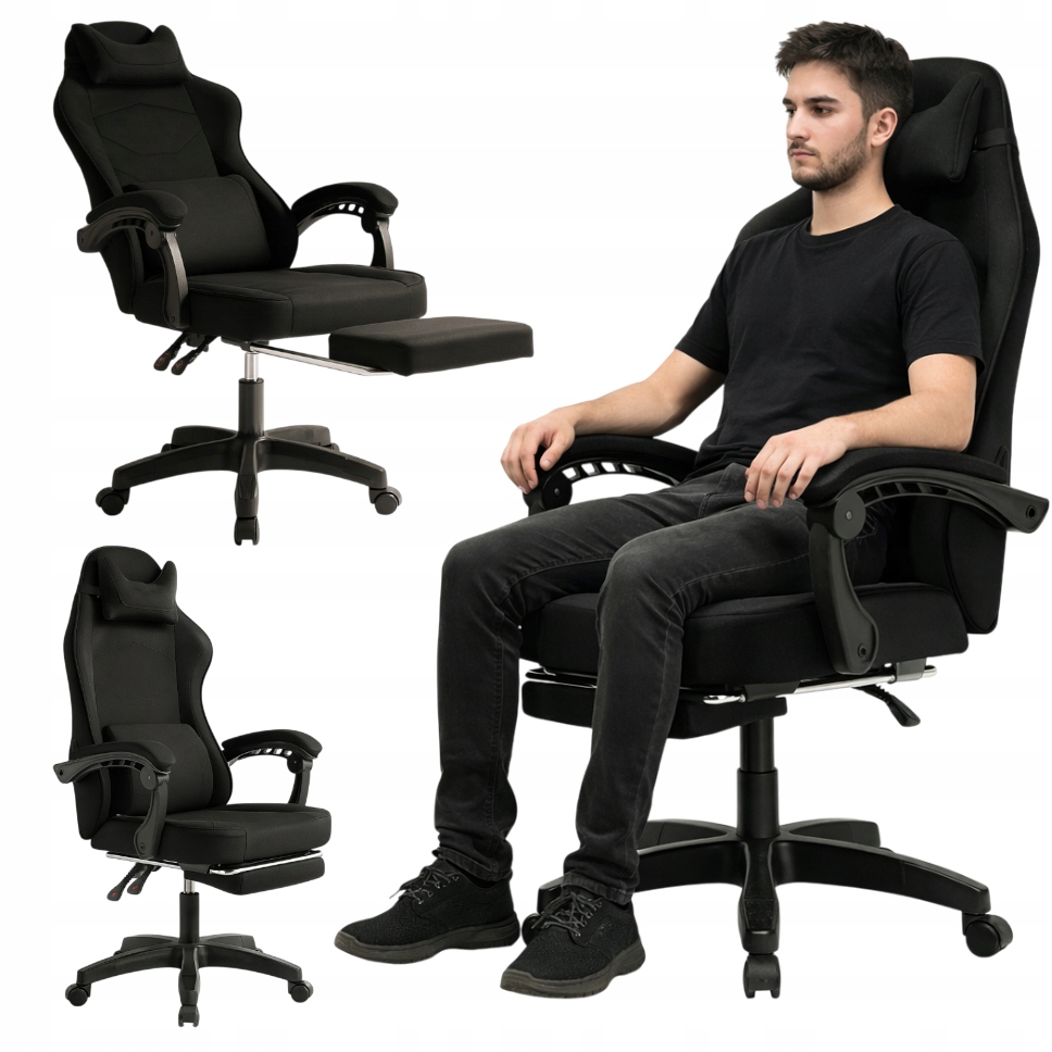 Fotel Gamingowy Krzesło Gracza Obrotowe Biurowe Do Biurka Nauki Gry