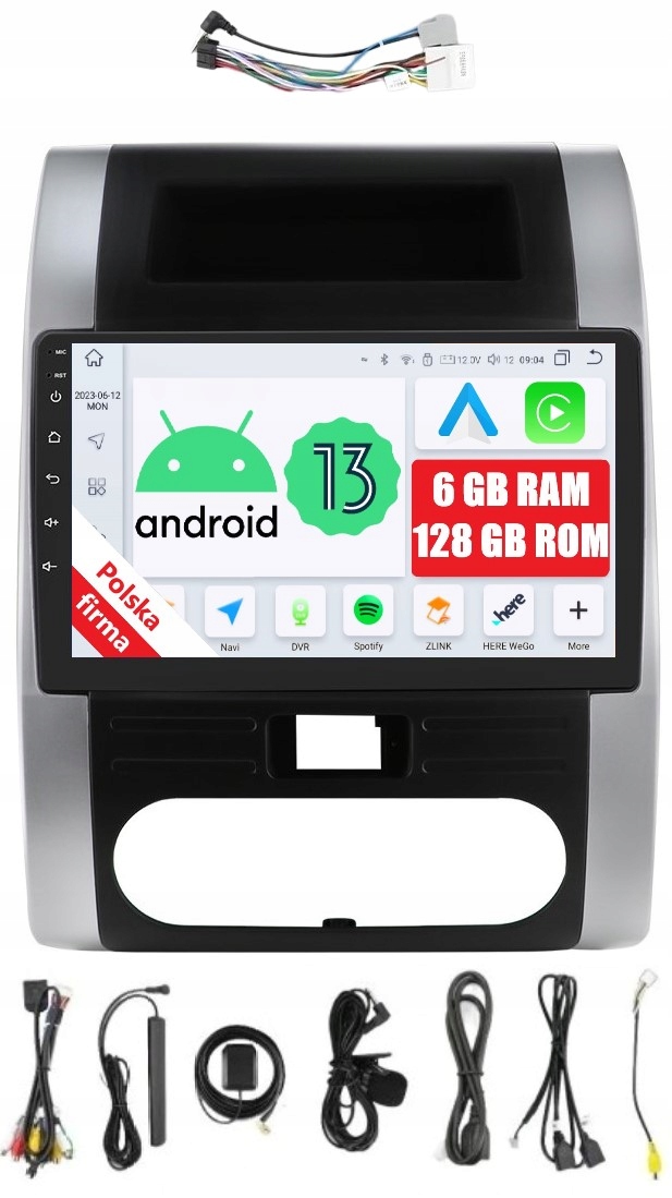 Rádio 2DIN Navigace Android Nissan Xtrail II 6/128 Gb Dsp Carplay Lte