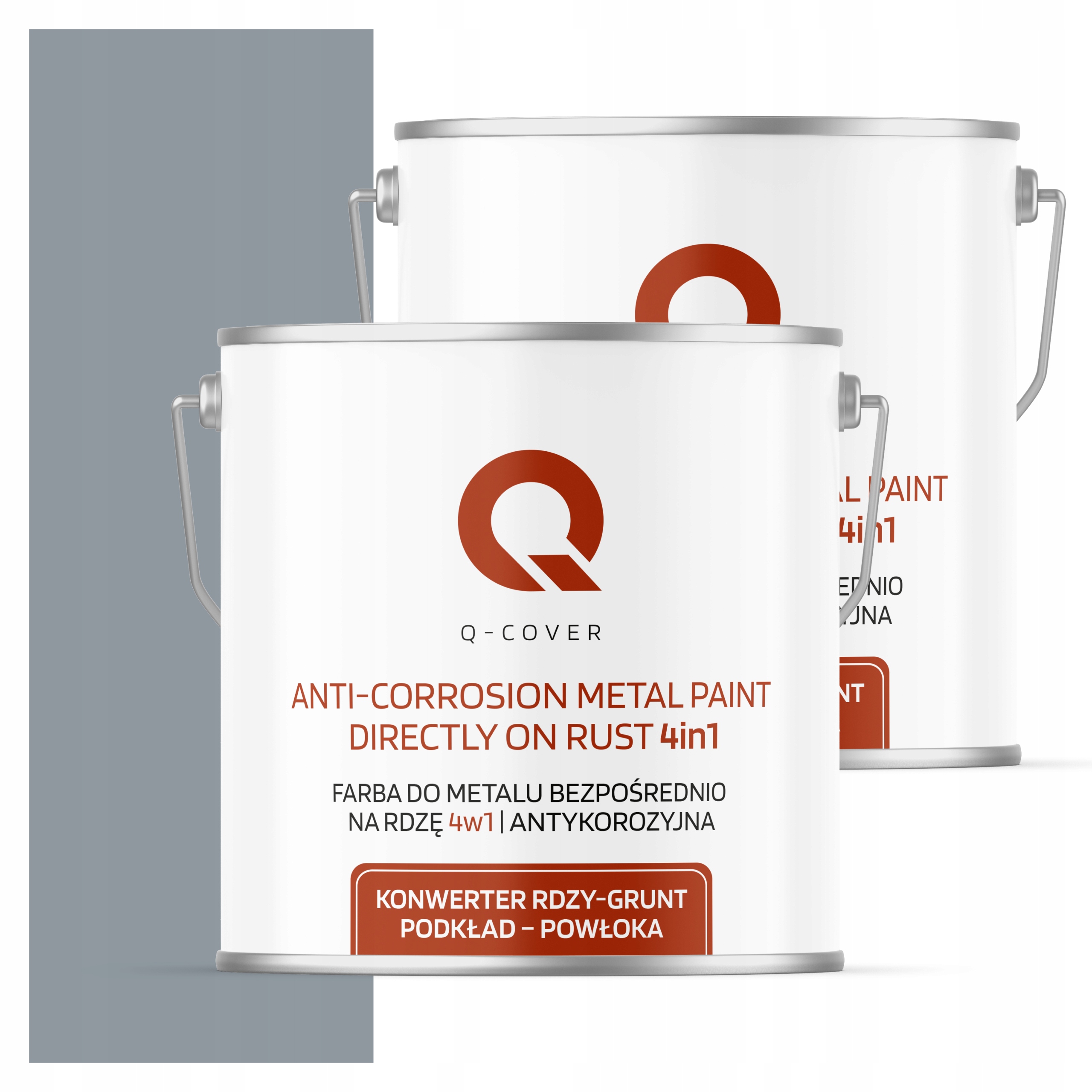 Farba Priamo Na Hrdzu Kov Aluminium Oceľ 5L 4v1 Polomat Šedá Modrá