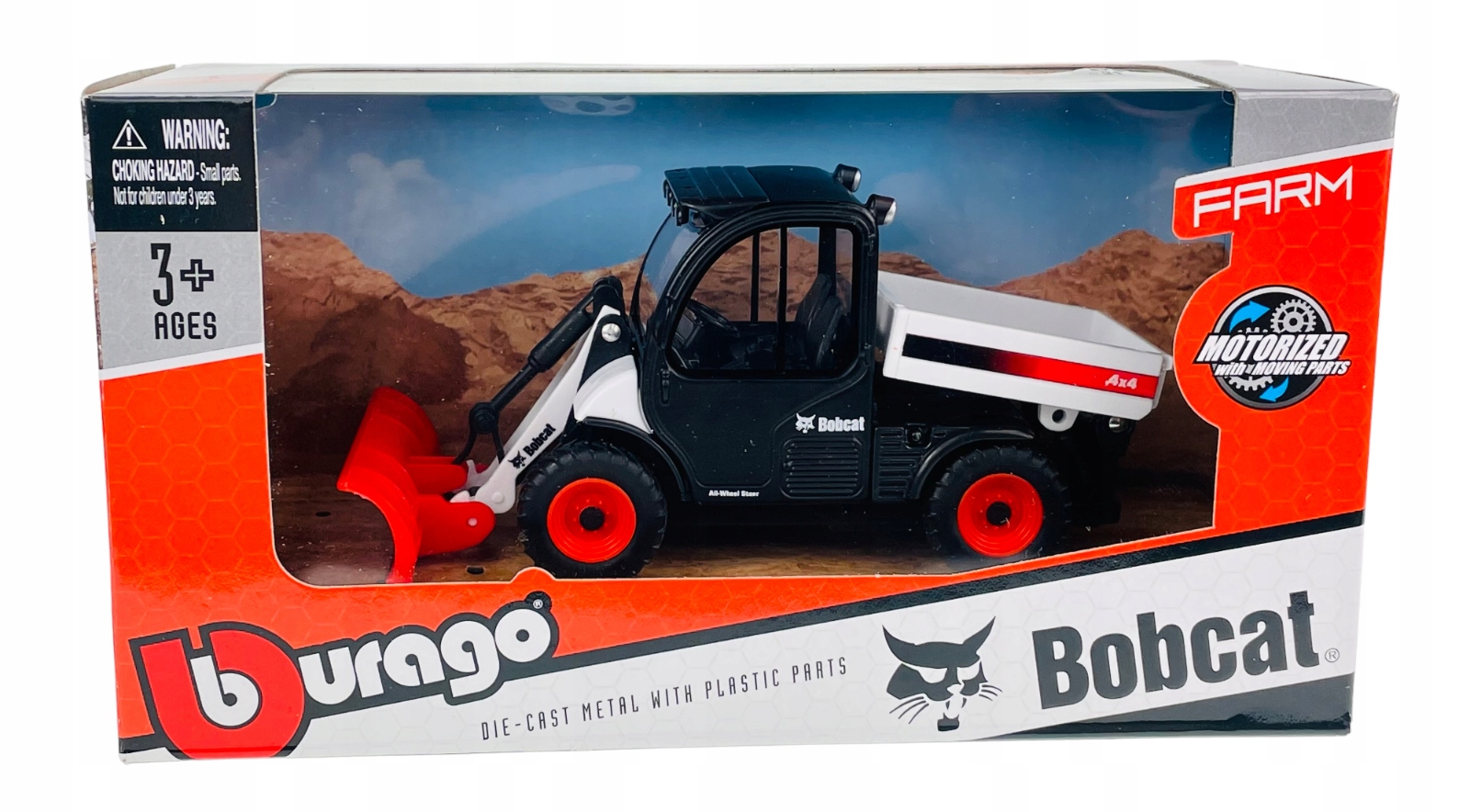 BBURAGO BOBCAT TOOLCAT 5600 SPYCHACZ BUDOWLANY NOWY MODEL RUCHOME CZĘŚCI Marka Bburago