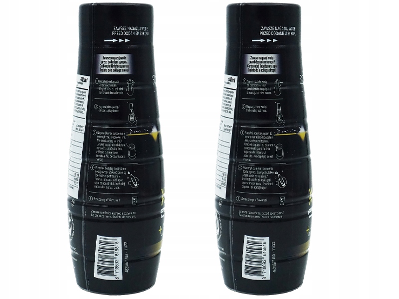 2x SYROP SODASTREAM XTREME ENERGY ENERGETYK DO SATURATORA 9L NAPOJU z 440ml Kolor dominujący czarny