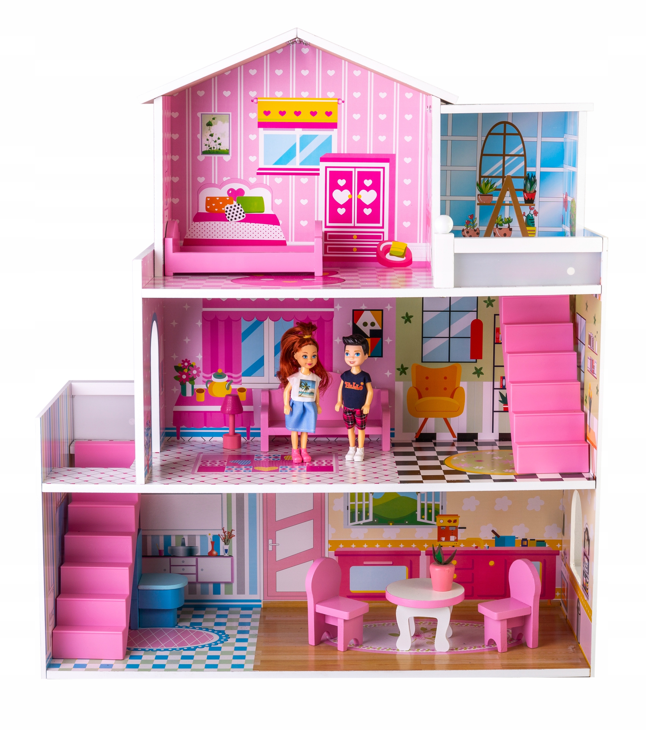 DREWNIANY DOMEK DLA LALEK DO WYS.18 CM