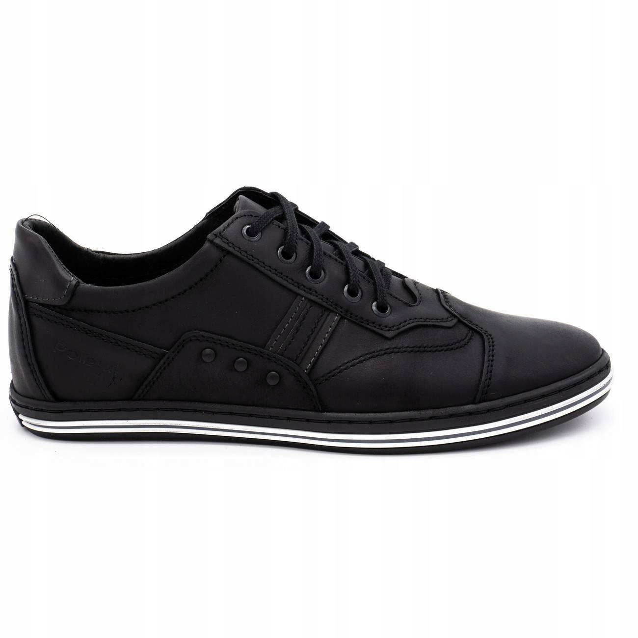 

Buty Męskie Skóra Casual Polskie 1801/10 Czarny 41
