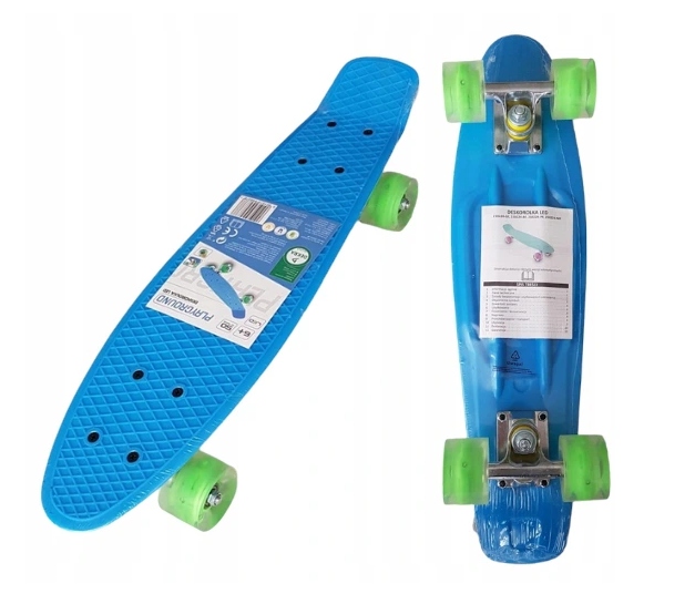 Deskorolka Fiszka Led niebieska Playground