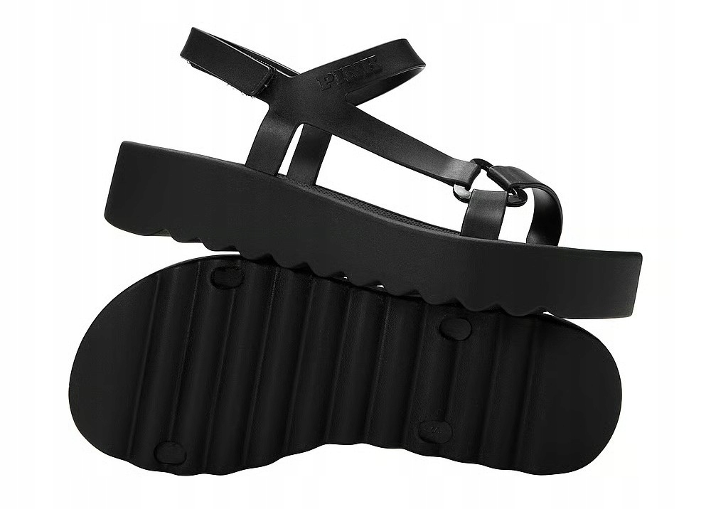 Sportovní sandály na platformě Victoria's Secret Pink černé L (26,5 cm)