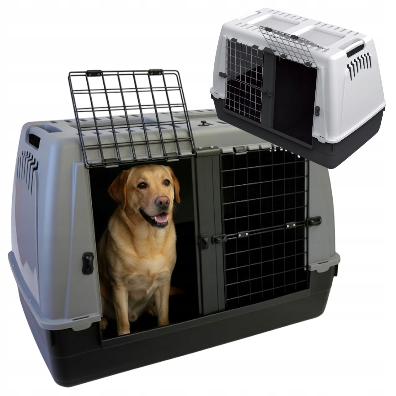 Transporter do Samochodu dla Psa podwójny idealny do podróży 100x60x65 cm