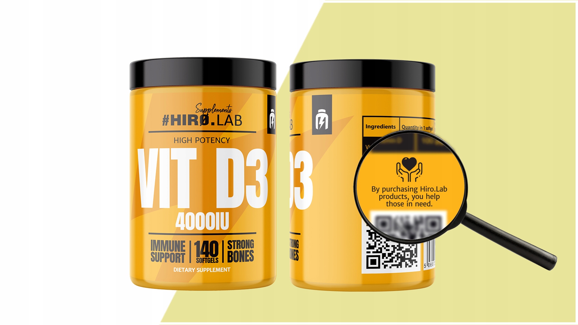 Hiro.Lab Witamina D3 120+20 WYSOKA DAWKA 4000IU Podstawowy składnik witamina D3