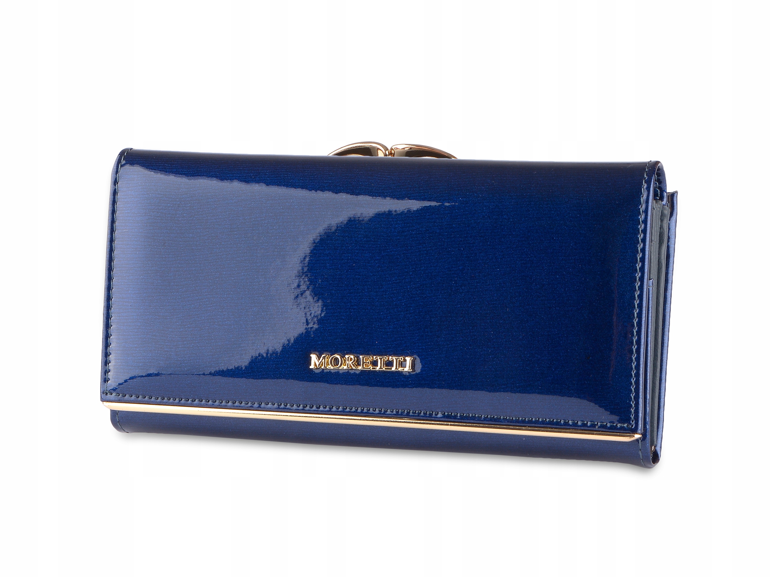 

Portfel skórzany damski lakierowany z biglem