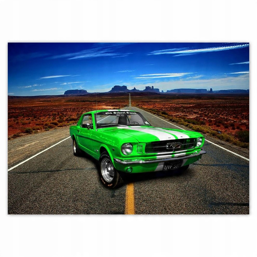

Plakat 70x50 Zielony Mustang na pustyni
