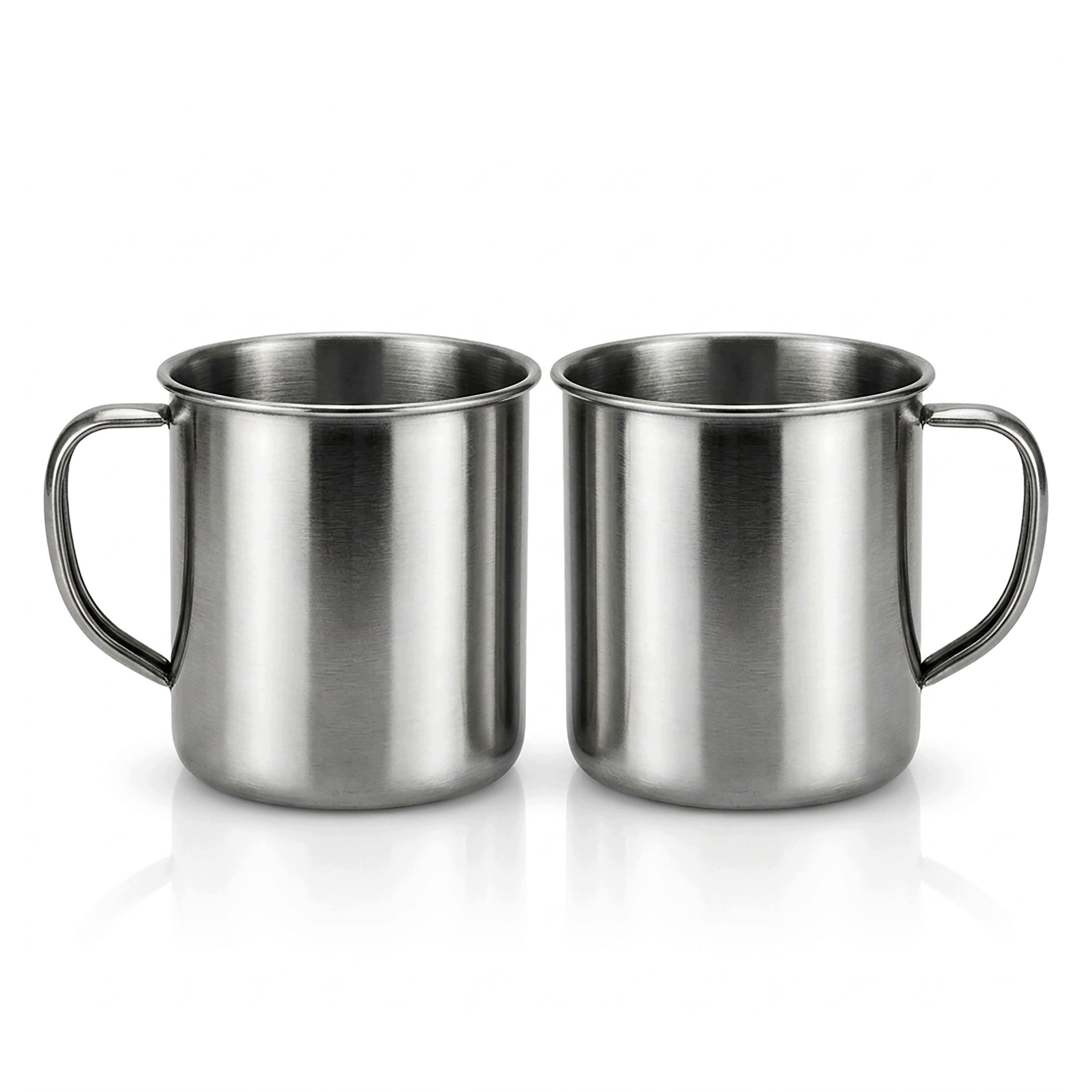2x Kubek stalowy turystyczny 620 ml z uchem na podróż biwak kemping 10 cm