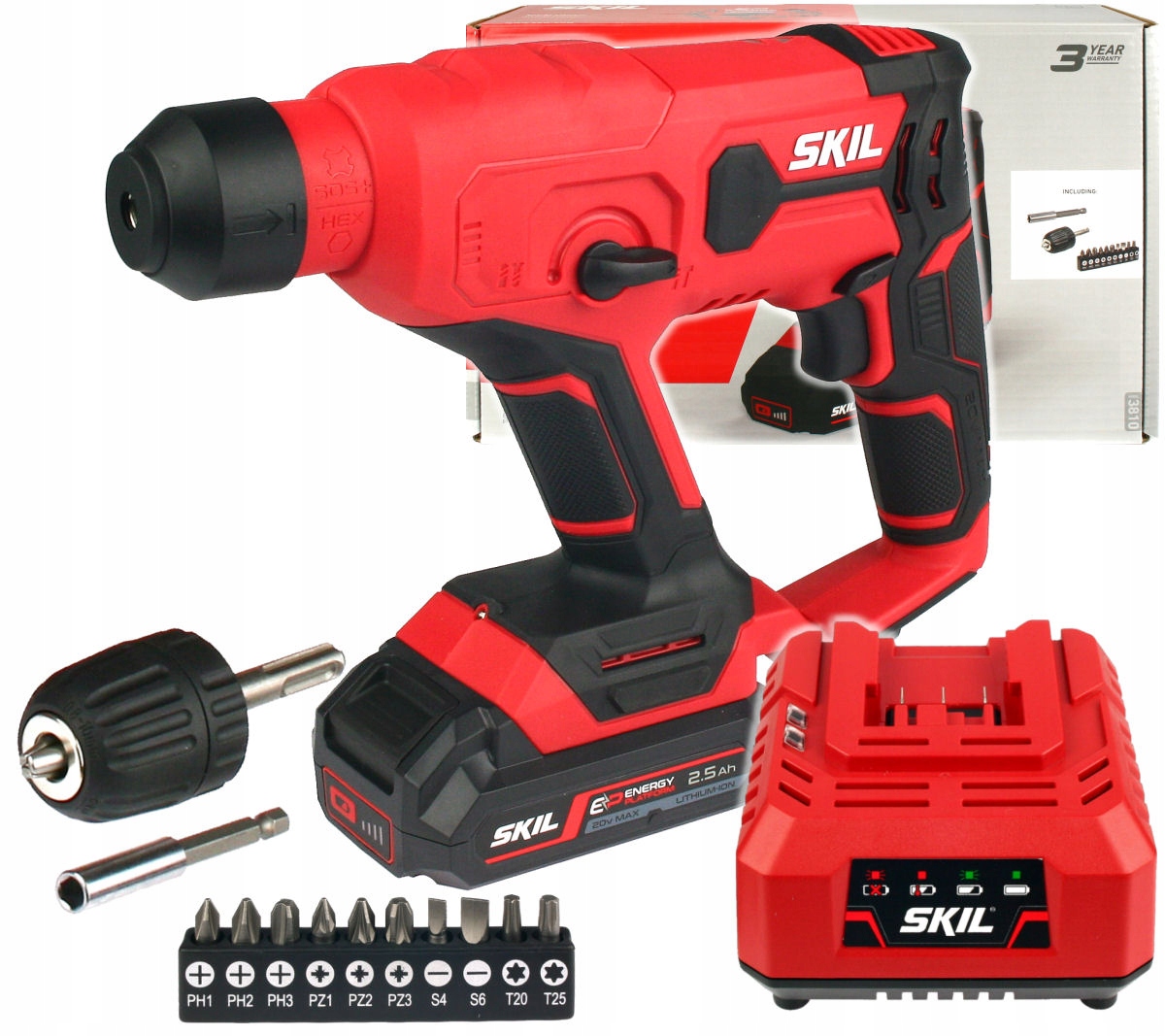 

Młotowiertarka Sds-plus 20V Skil 1x2,5Ah