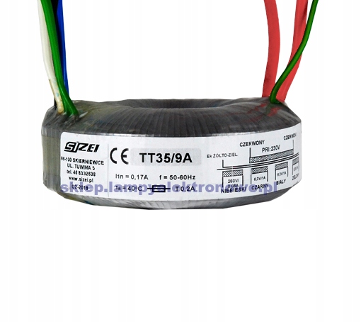 TT35/9/A Toroidní síťový transformátor Audio Sizei
